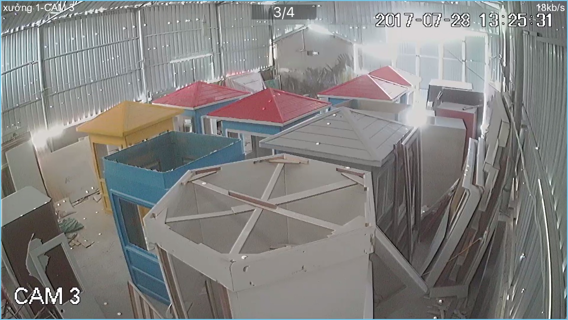 Nhà bảo vệ composite với các màu sắc khác nhau